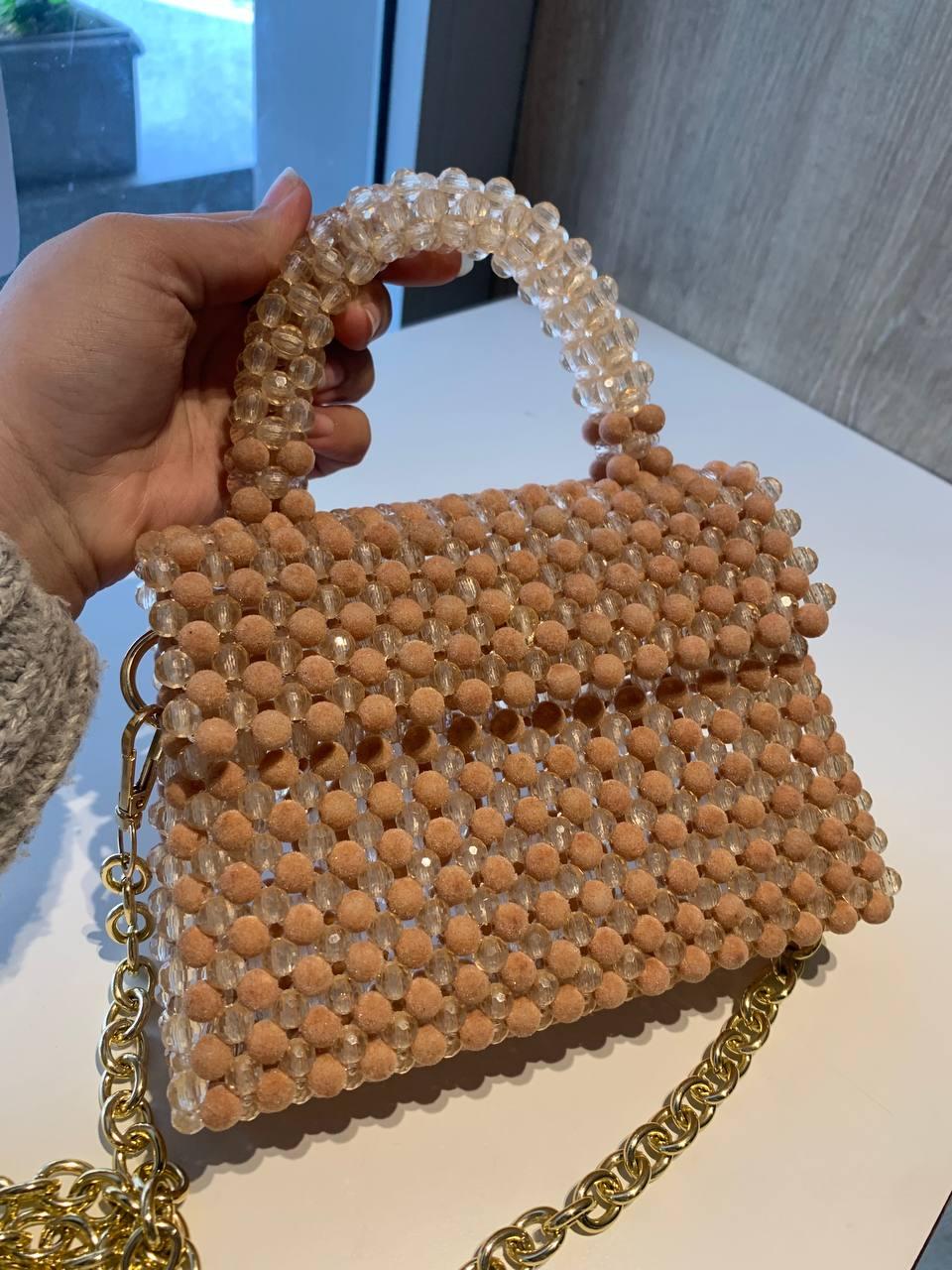 A Velvet beaded bag