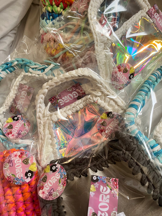 Metallic transparent bag