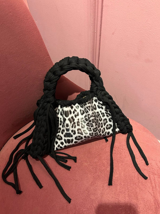 Grey leopard Bag