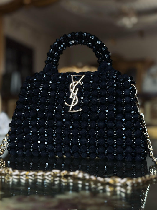 A Black velvet bag