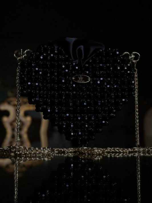 A Black heart bag