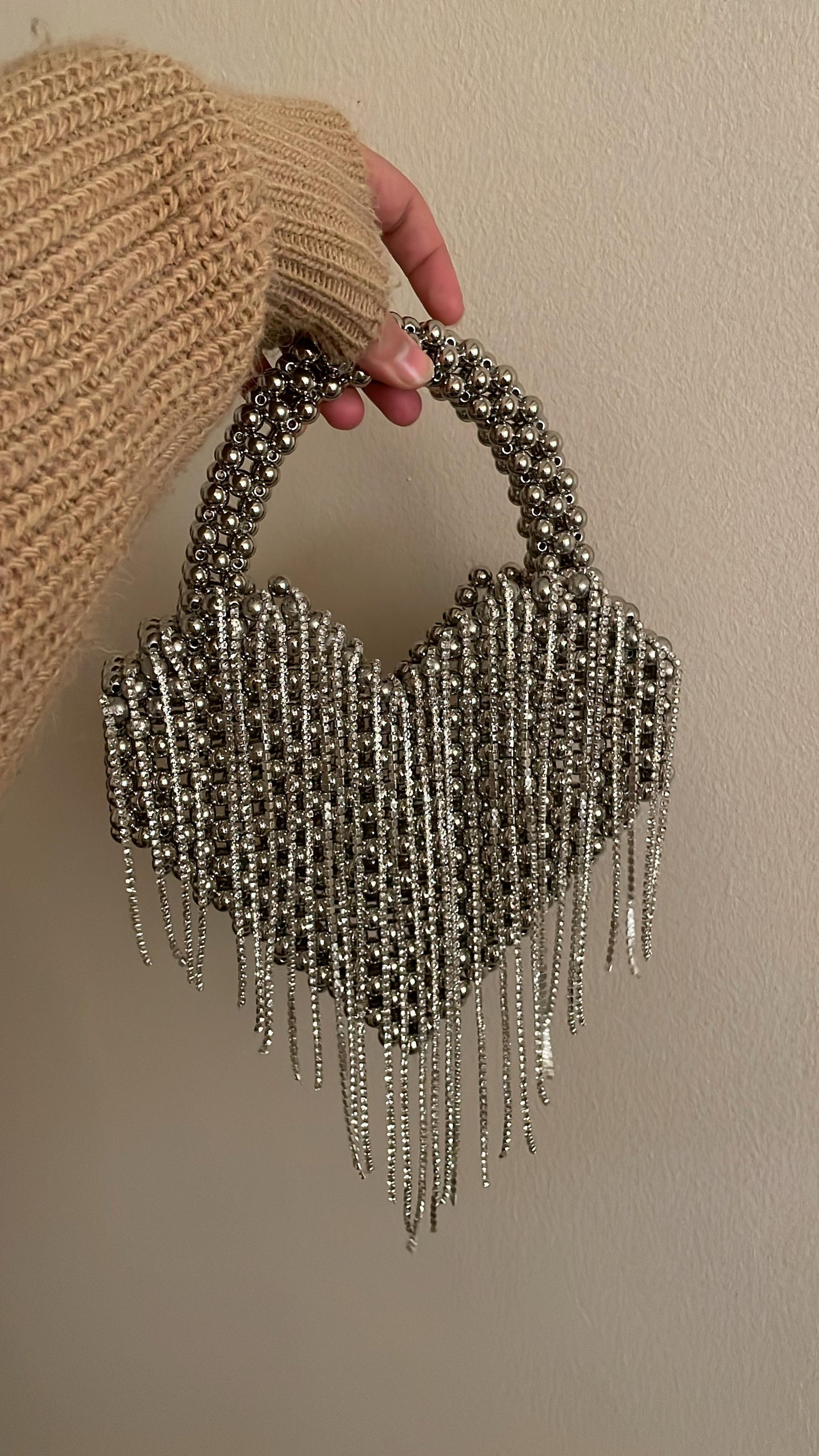 Heart Beaded Bag
