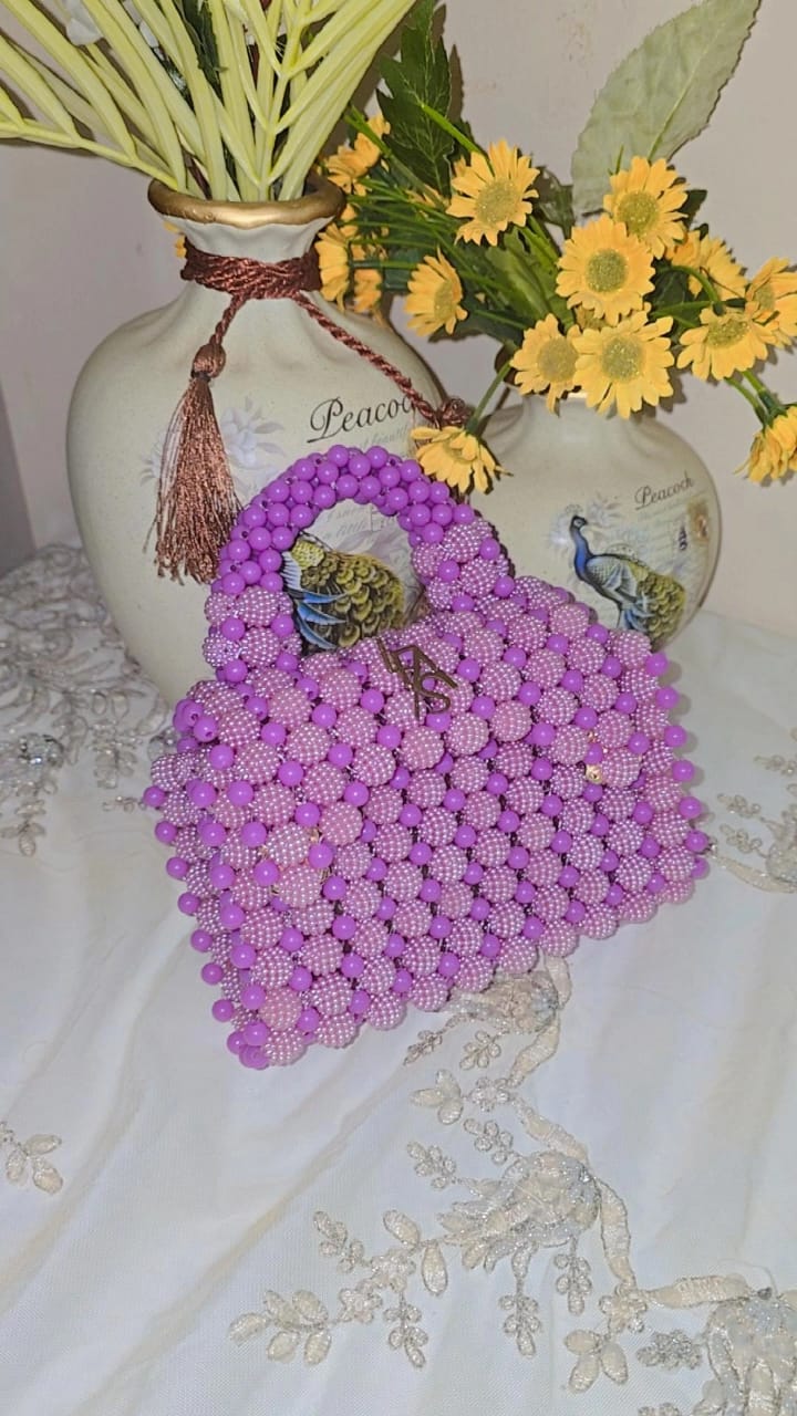 Berry and Pearl Beads Bag