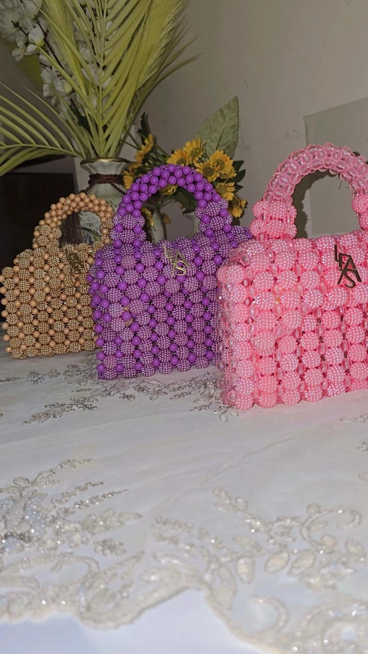 Berry and Pearl Beads Bag