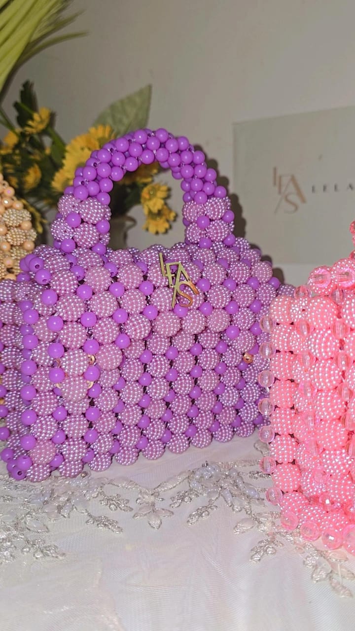 Berry and Pearl Beads Bag