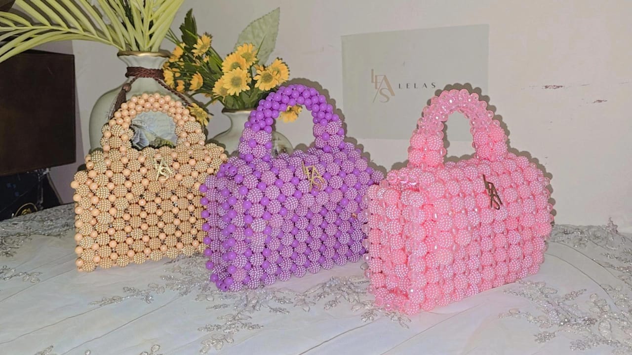 Berry and Pearl Beads Bag