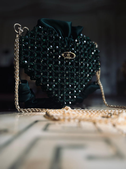 A Green heart bag