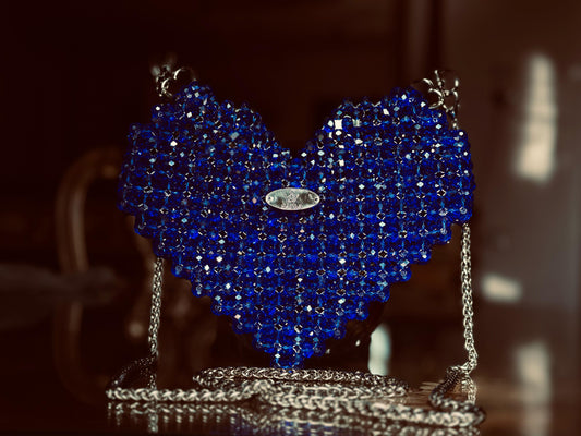 Blue heart bag