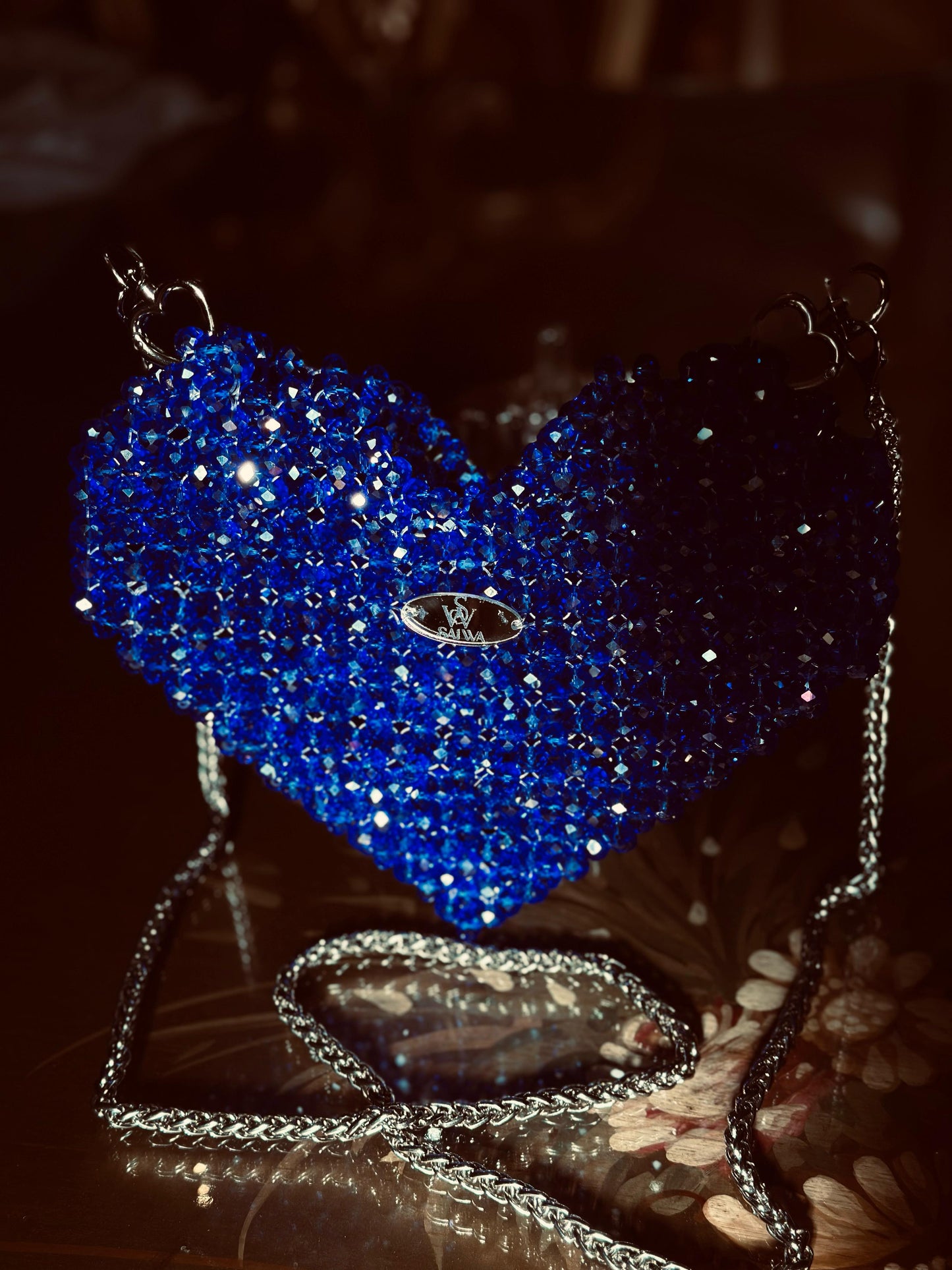 Blue heart bag