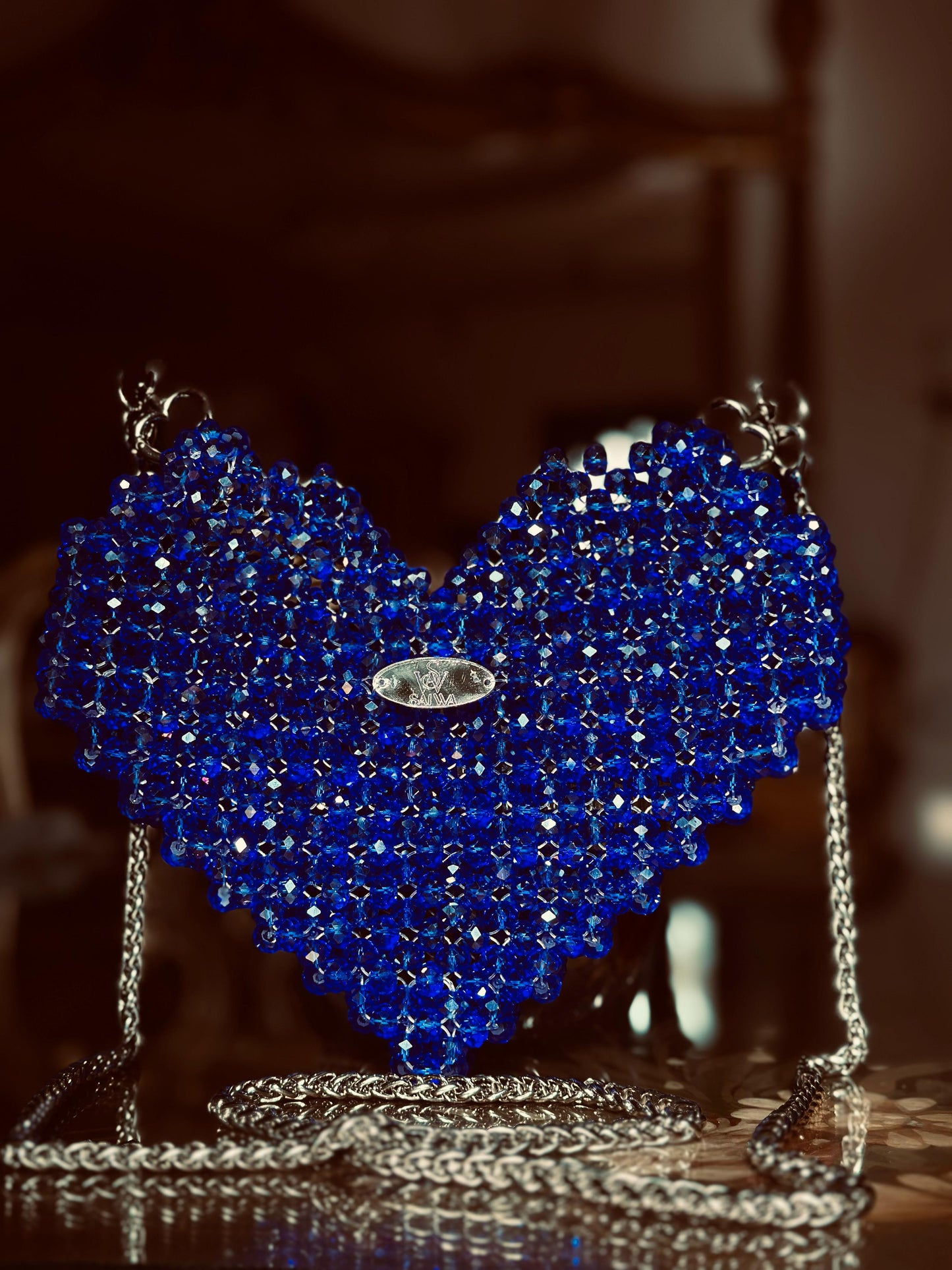 Blue heart bag